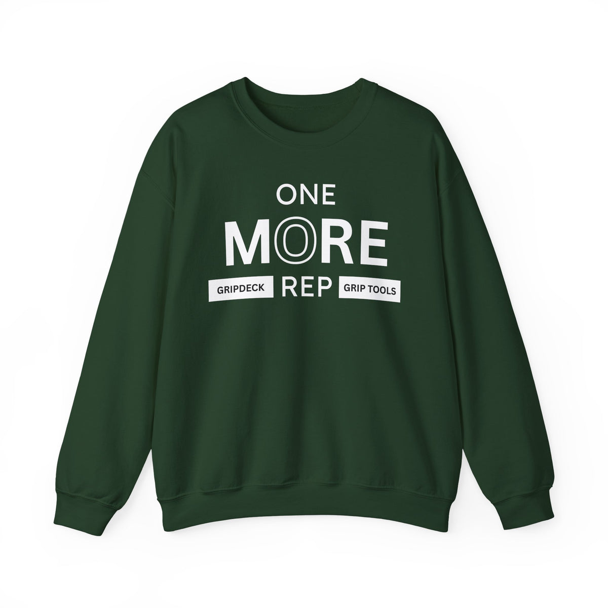 White One More Rep GripDeck Crewneck Sweatshirt