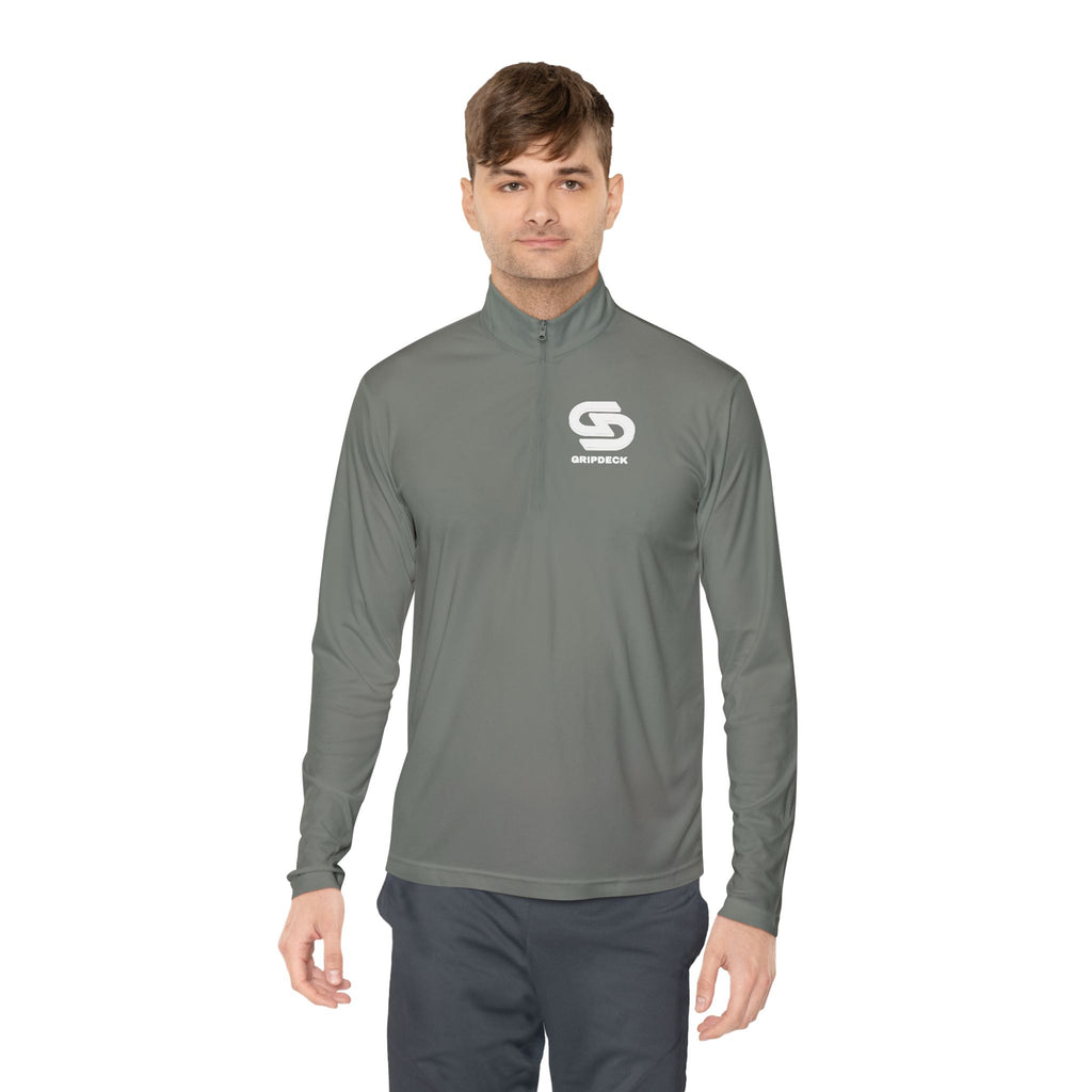 Unisex Minimalist Gripdeck Logo Quarter-Zip Pullover