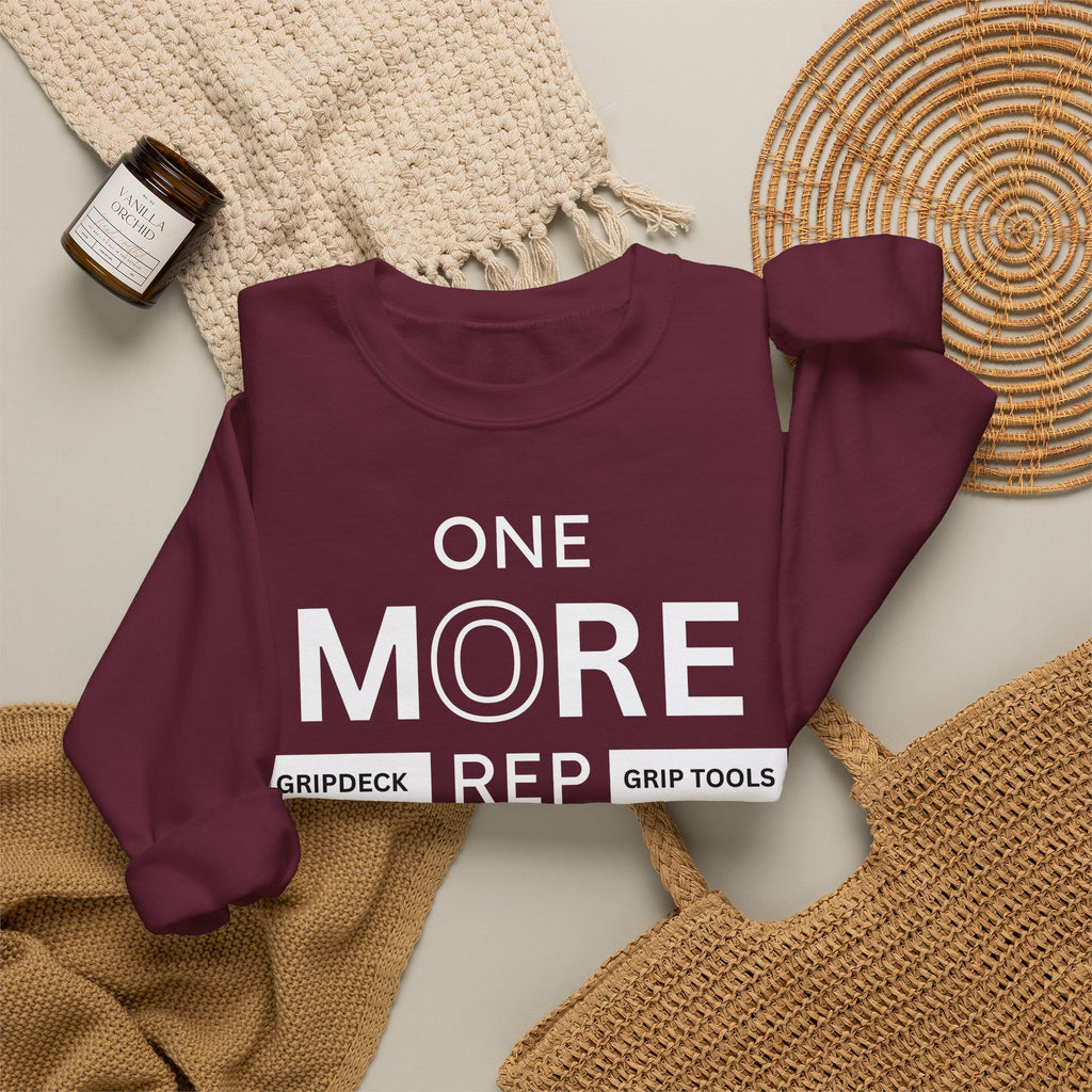 White One More Rep GripDeck Crewneck Sweatshirt