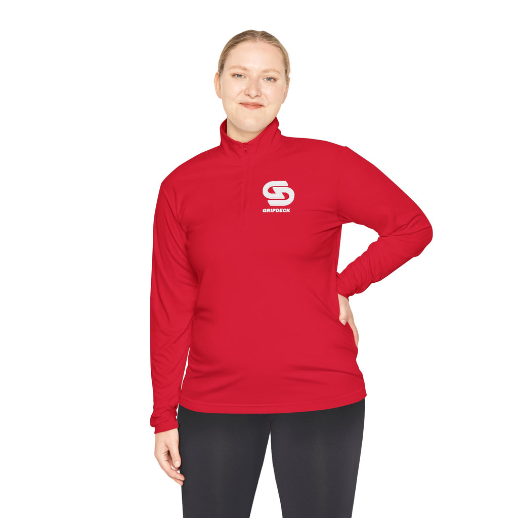 Unisex Minimalist Gripdeck Logo Quarter-Zip Pullover