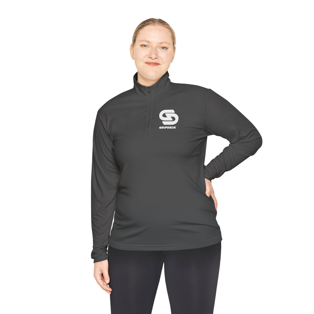 Unisex Minimalist Gripdeck Logo Quarter-Zip Pullover