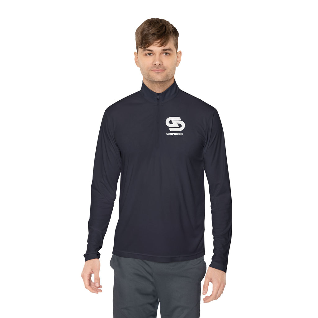 Unisex Minimalist Gripdeck Logo Quarter-Zip Pullover