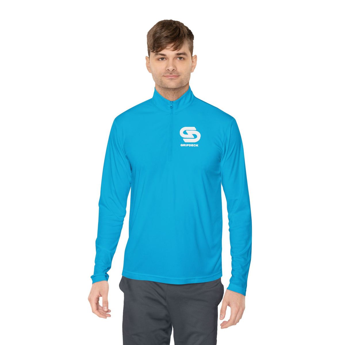 Unisex Minimalist Gripdeck Logo Quarter-Zip Pullover