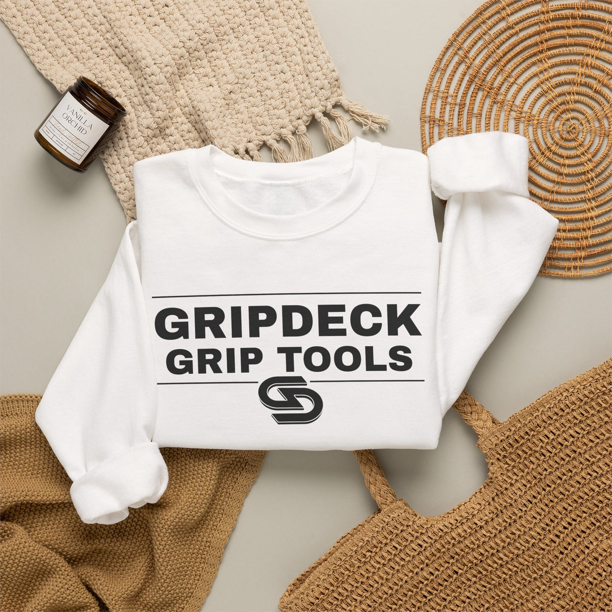 GripDeck Grip Tools Logo  Crewneck Sweatshirt
