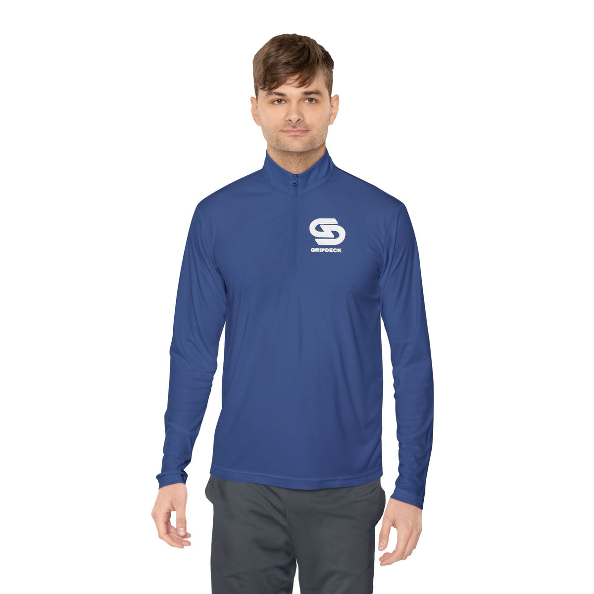 Unisex Minimalist Gripdeck Logo Quarter-Zip Pullover