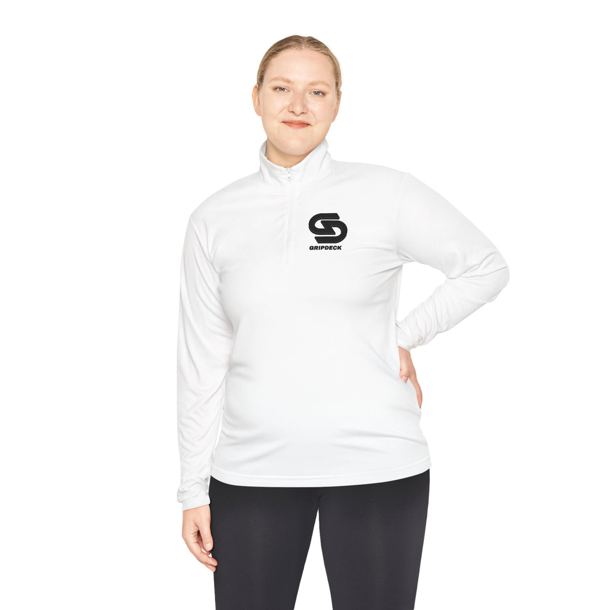 Unisex Minimalist Gripdeck Logo Quarter-Zip Pullover