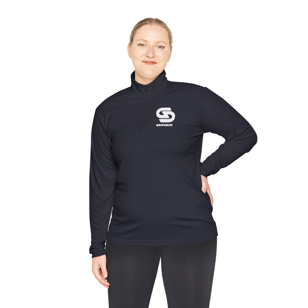 Unisex Minimalist Gripdeck Logo Quarter-Zip Pullover