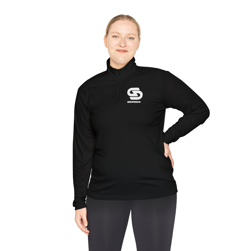 Unisex Minimalist Gripdeck Logo Quarter-Zip Pullover