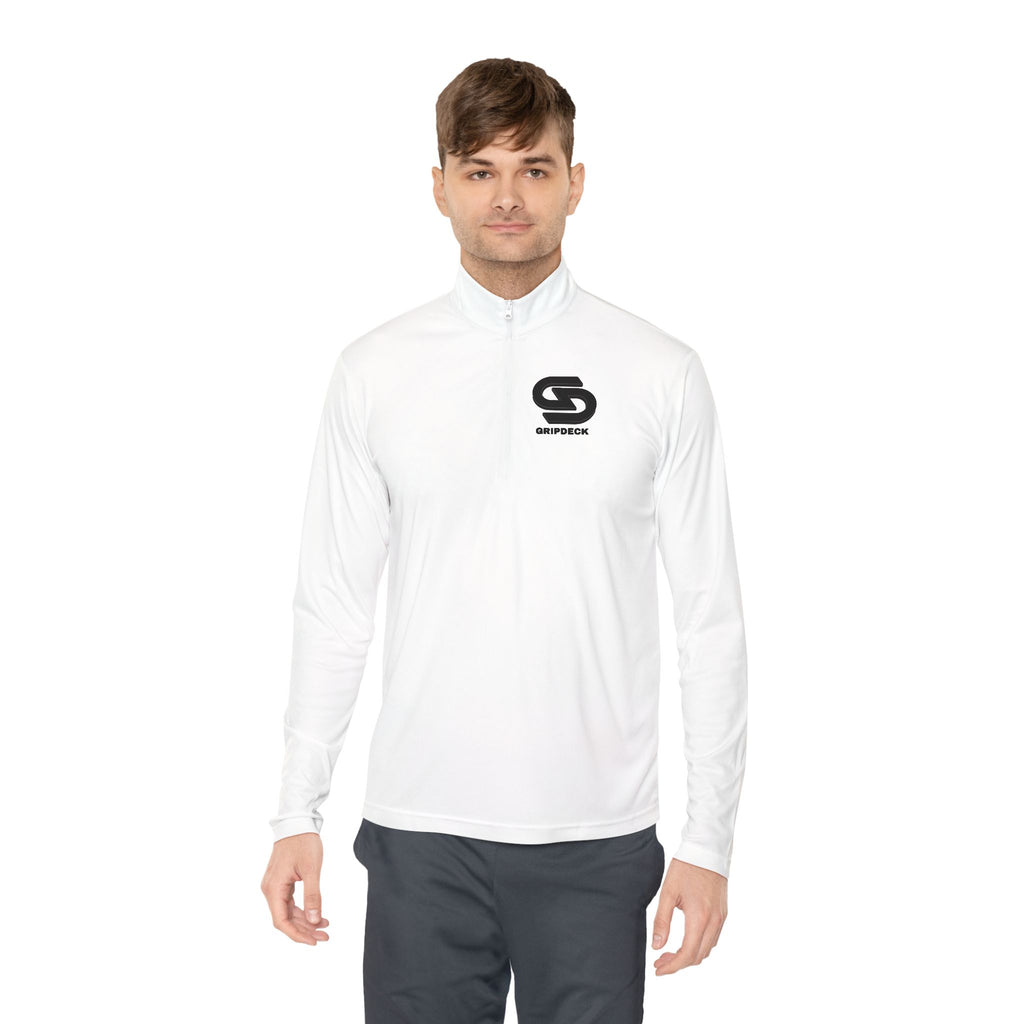 Unisex Minimalist Gripdeck Logo Quarter-Zip Pullover