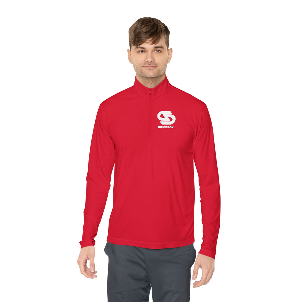 Unisex Minimalist Gripdeck Logo Quarter-Zip Pullover
