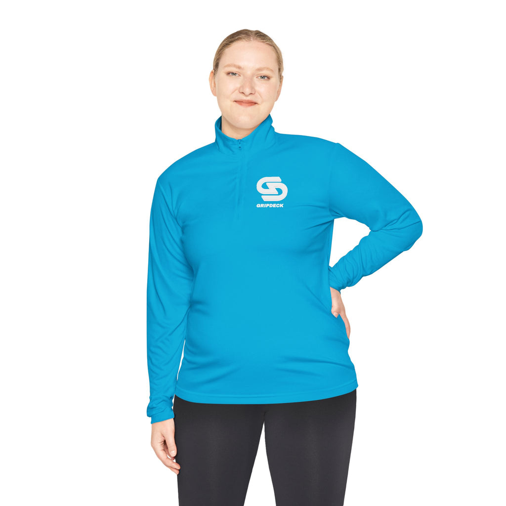 Unisex Minimalist Gripdeck Logo Quarter-Zip Pullover