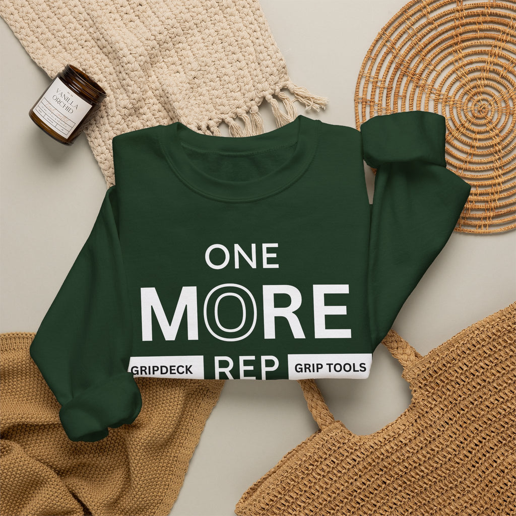 White One More Rep GripDeck Crewneck Sweatshirt
