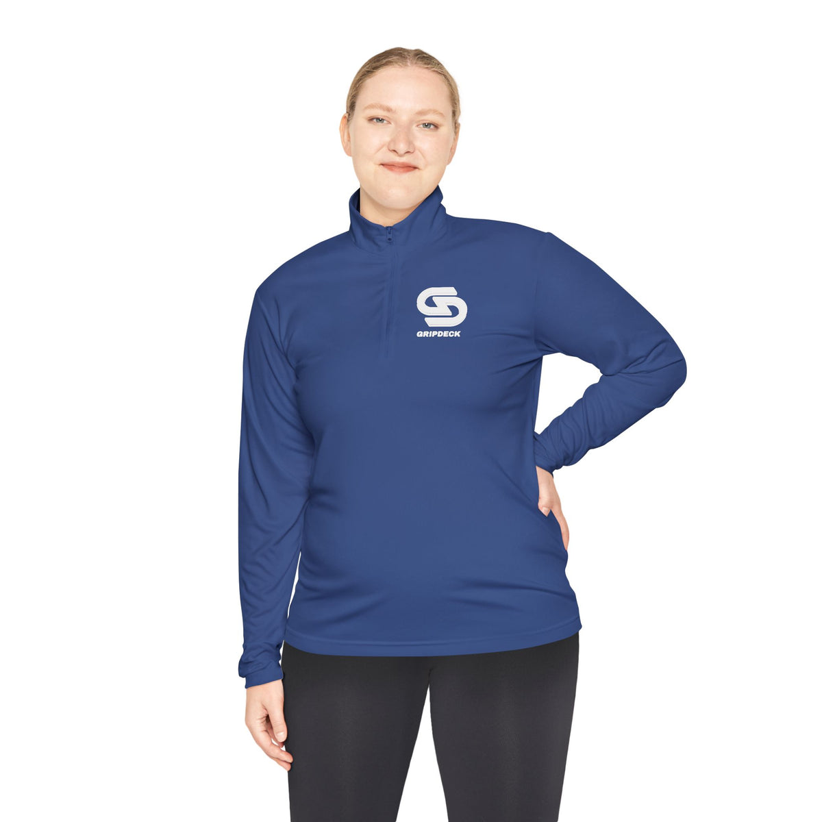 Unisex Minimalist Gripdeck Logo Quarter-Zip Pullover