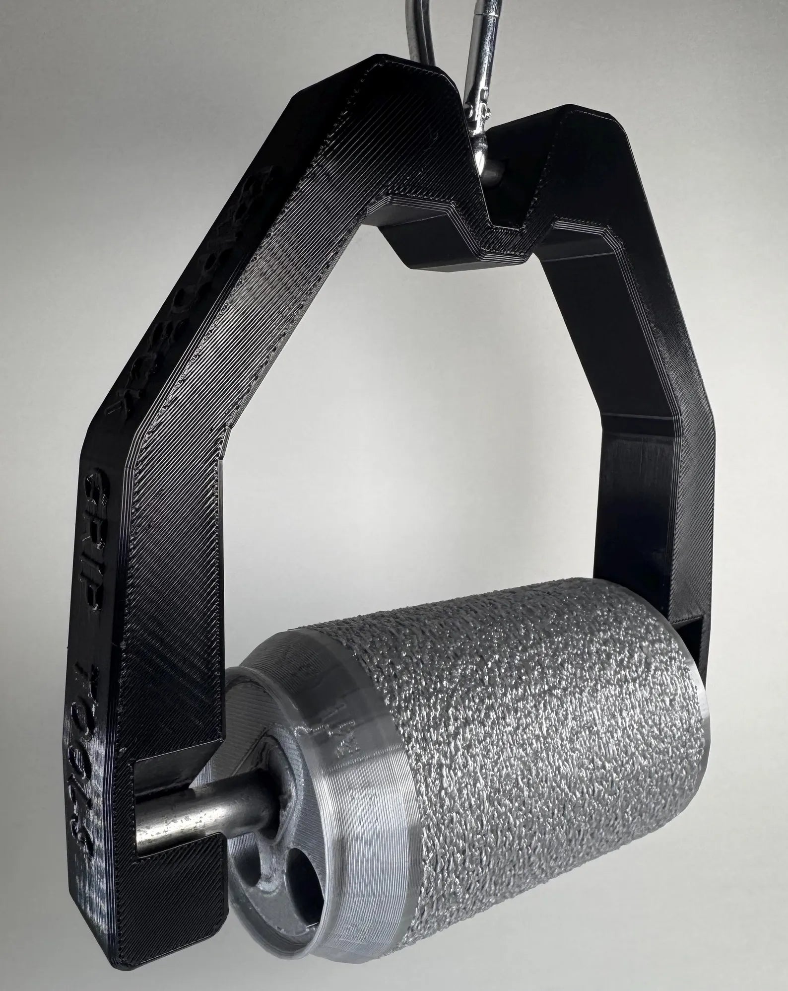 Gym d-ring set up with arm wrestling handles in a bundle